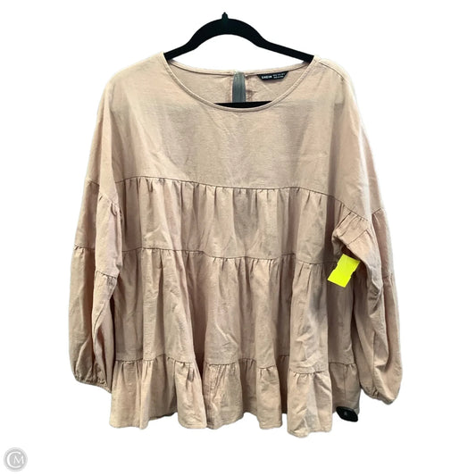 Top Long Sleeve By Shein In Pink, Size: Xl