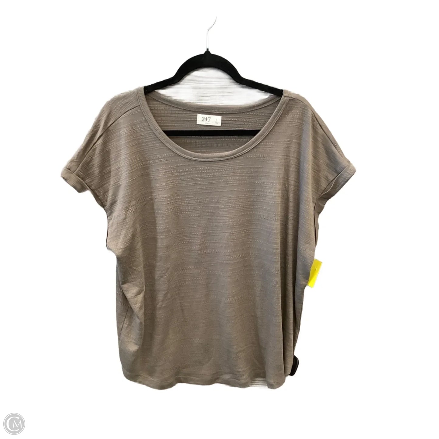 Top Short Sleeve By Maurices In Brown, Size: L