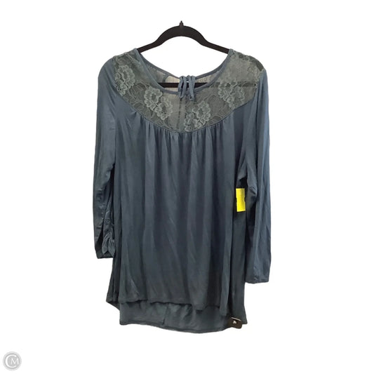 Top Long Sleeve By Maurices In Blue, Size: L