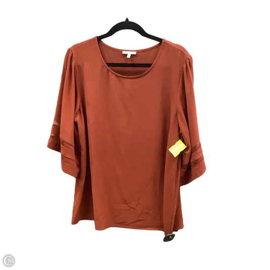 Top Long Sleeve By Maurices In Orange, Size: L