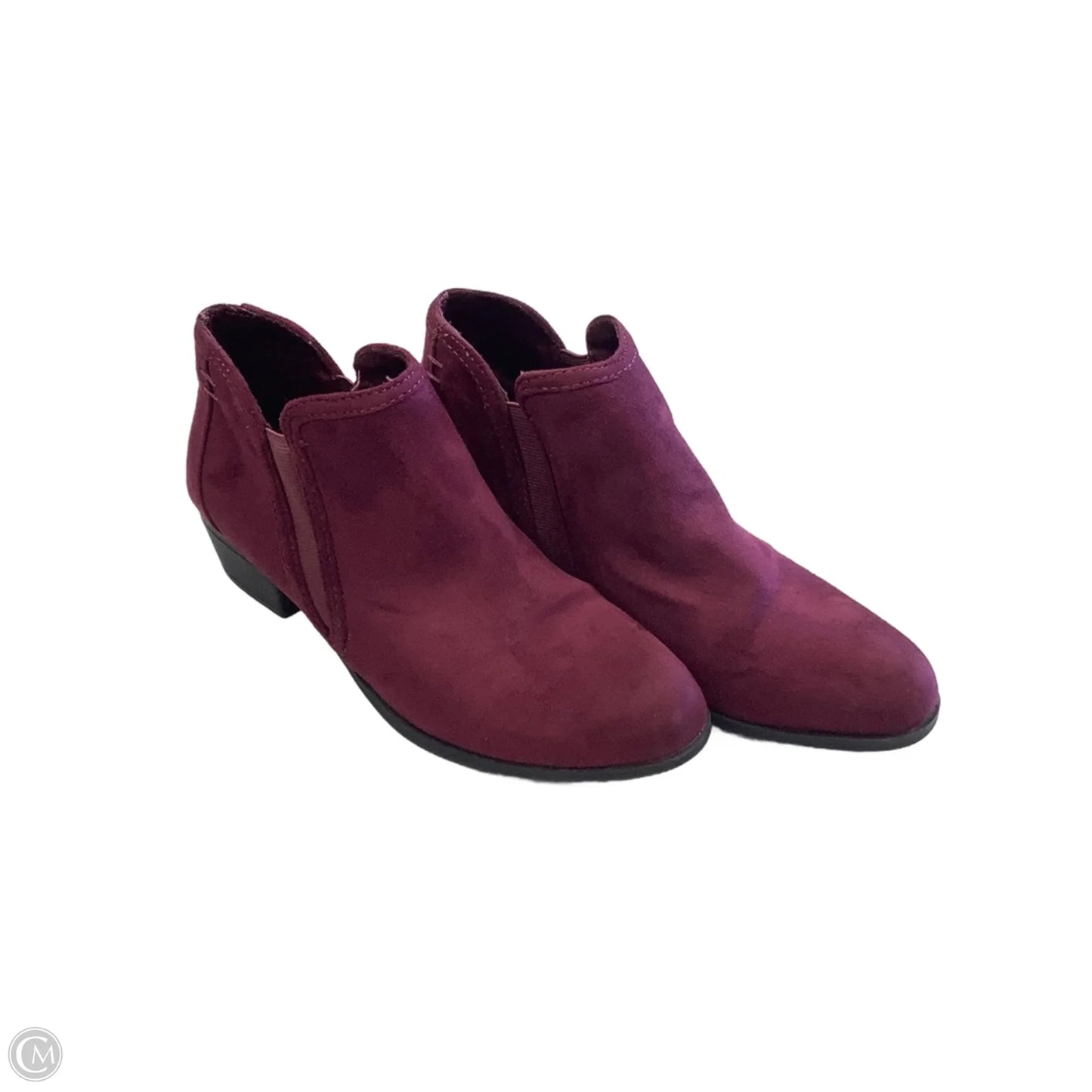 Boots Ankle Heels By Maurices In Purple, Size: 8.5