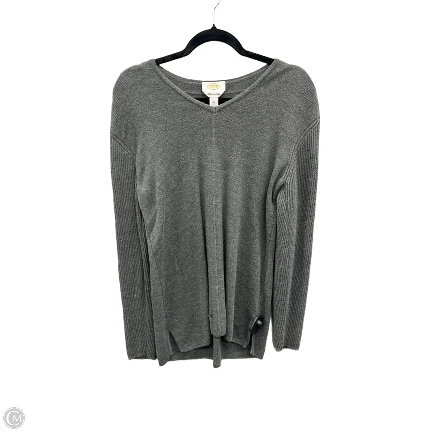 Sweater By Talbots In Grey, Size: L