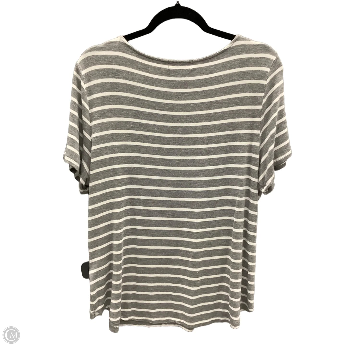 Top Short Sleeve By Calvin Klein In Grey, Size: Xl