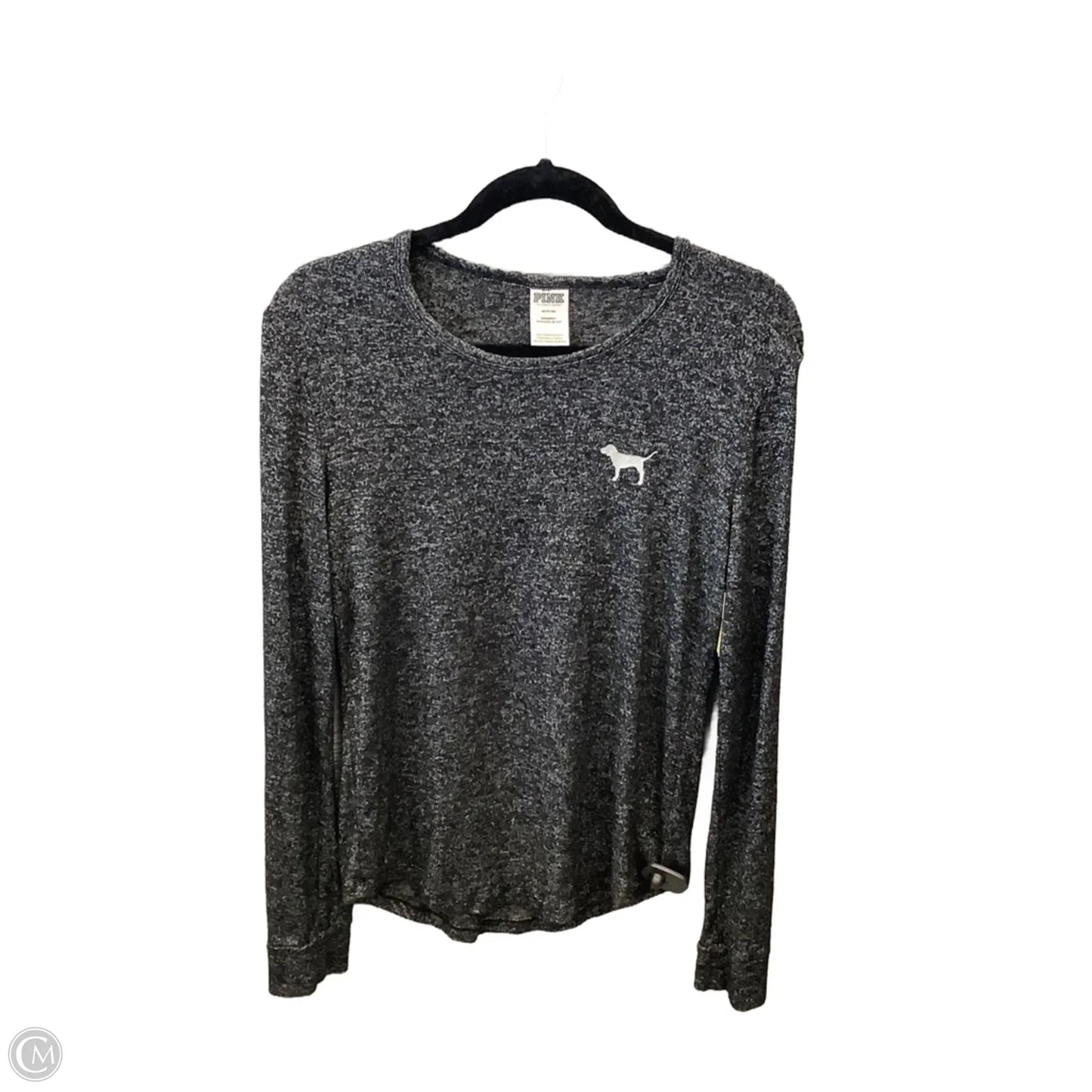 Top Long Sleeve By Pink In Black, Size: M