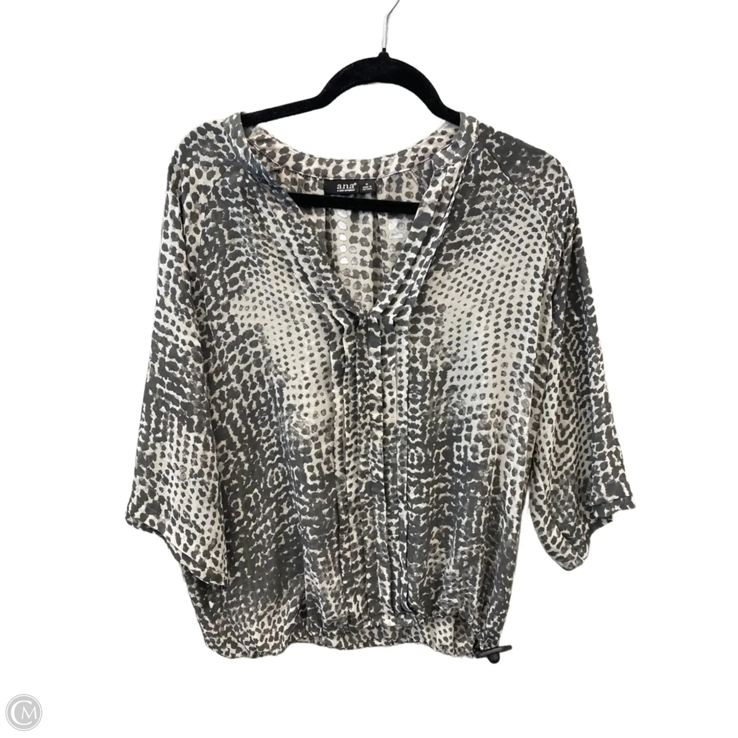 Top Long Sleeve By Ana In Grey, Size: M