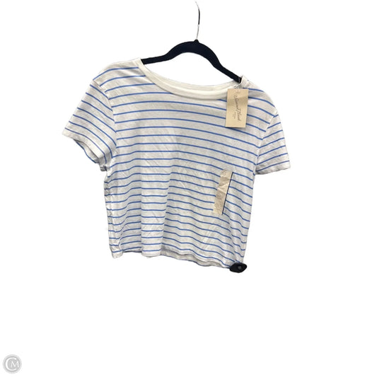 Top Short Sleeve By Universal Thread In Striped Pattern, Size: L