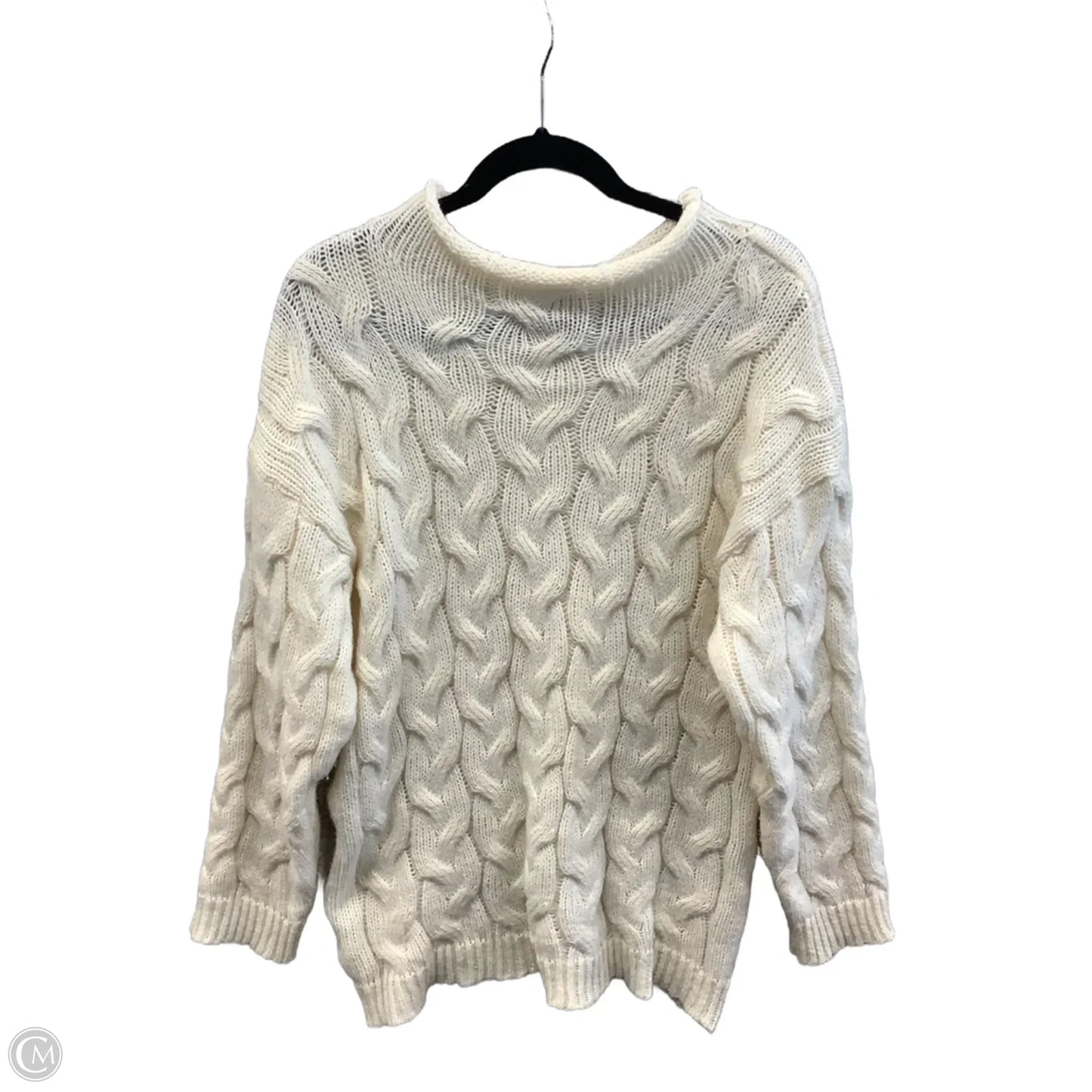 Sweater By Clothes Mentor In Cream, Size: L