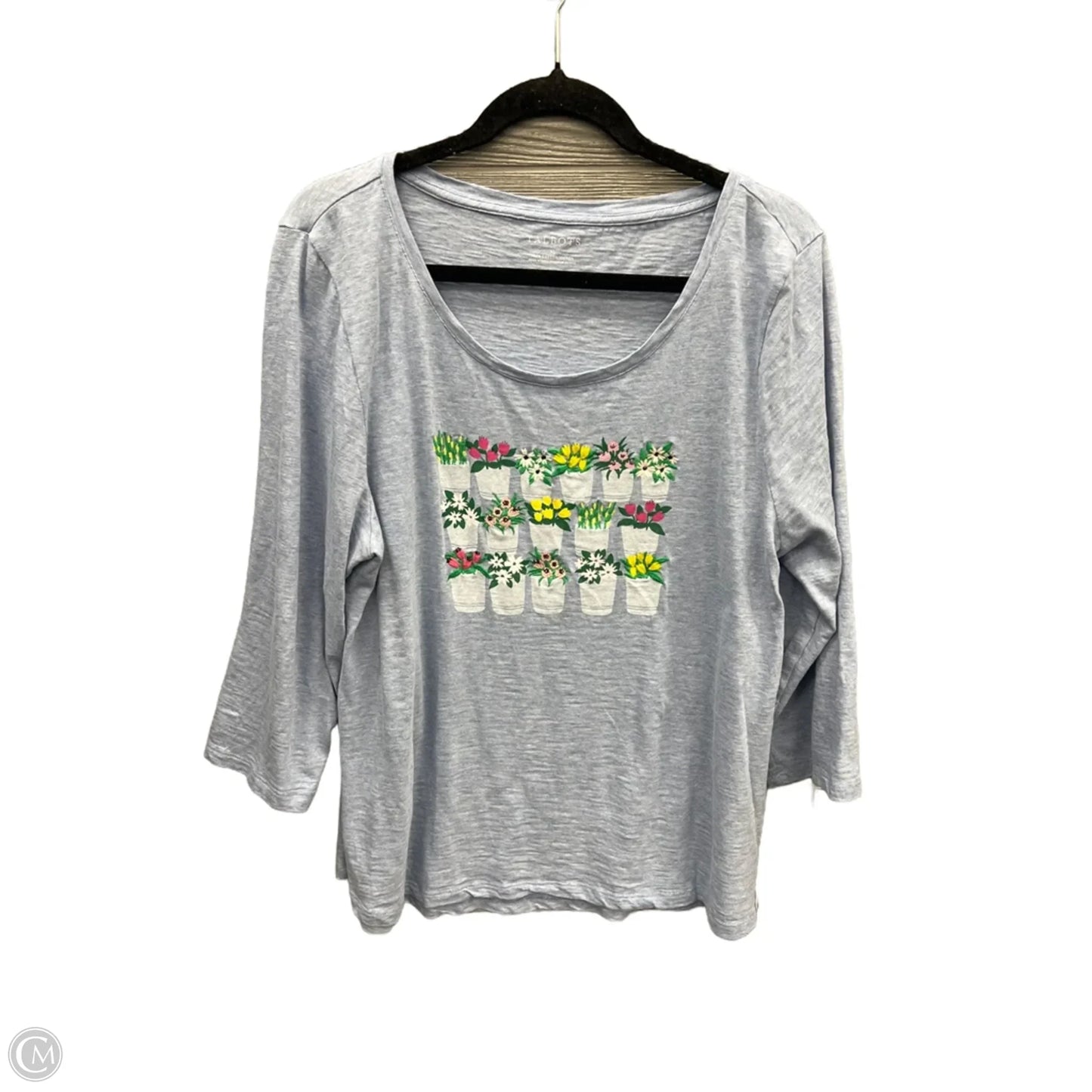 Top Long Sleeve By Talbots In Blue, Size: Xl