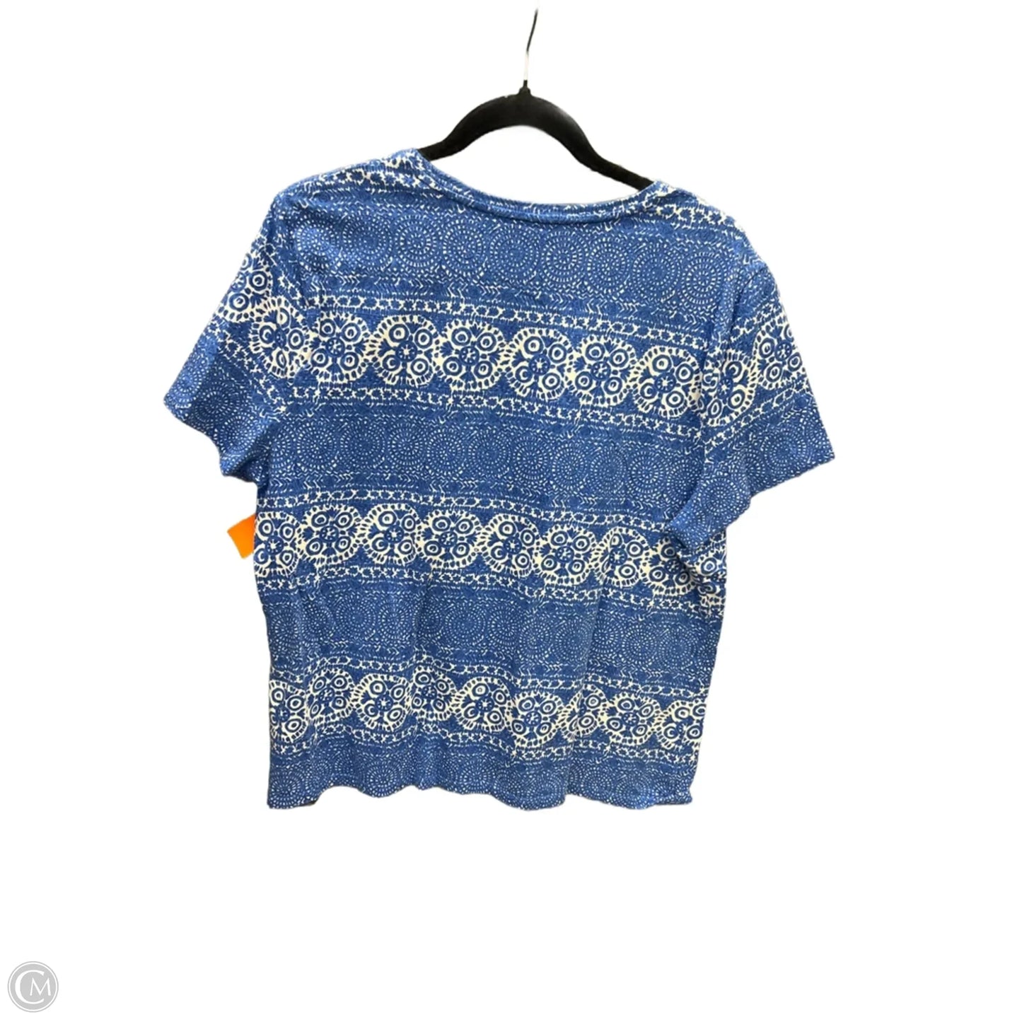 Top Short Sleeve By Talbots In Blue, Size: Xl