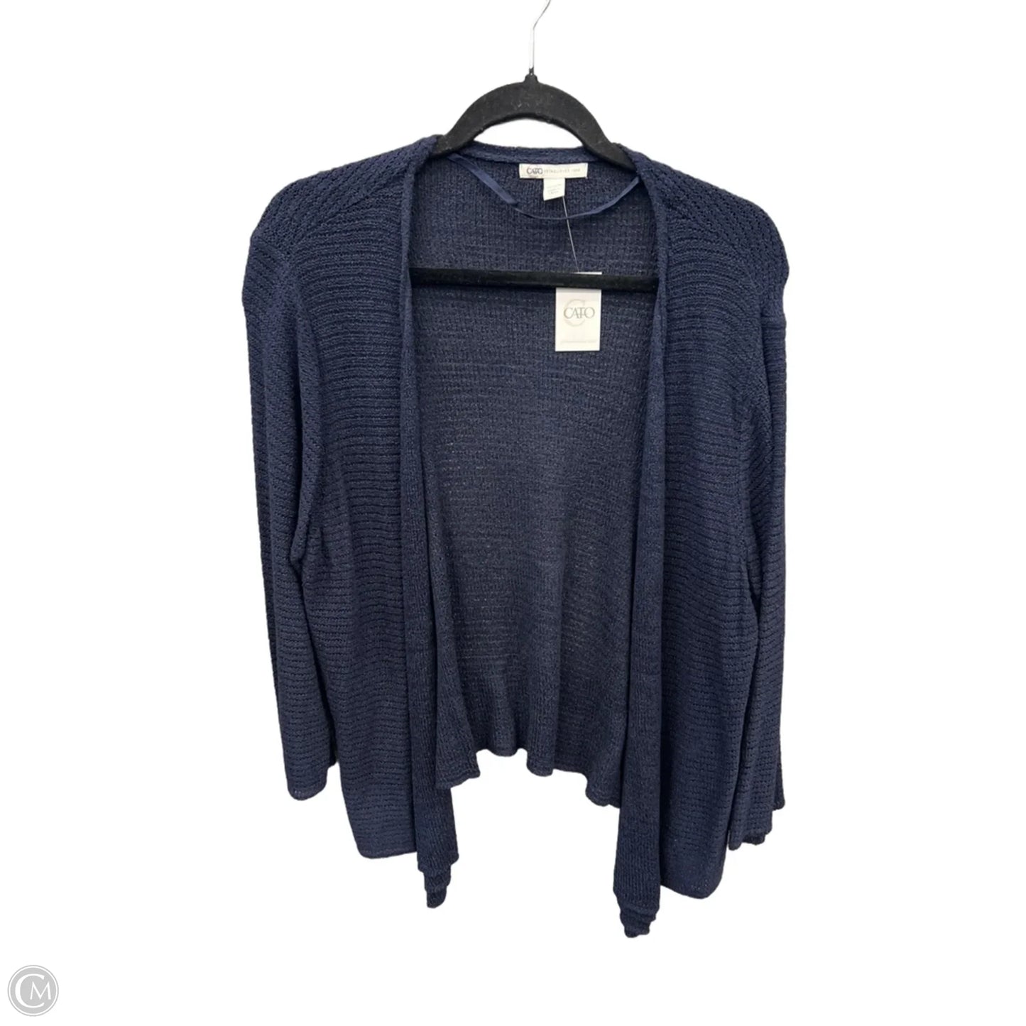 Sweater Cardigan By Cato In Navy, Size: Xl