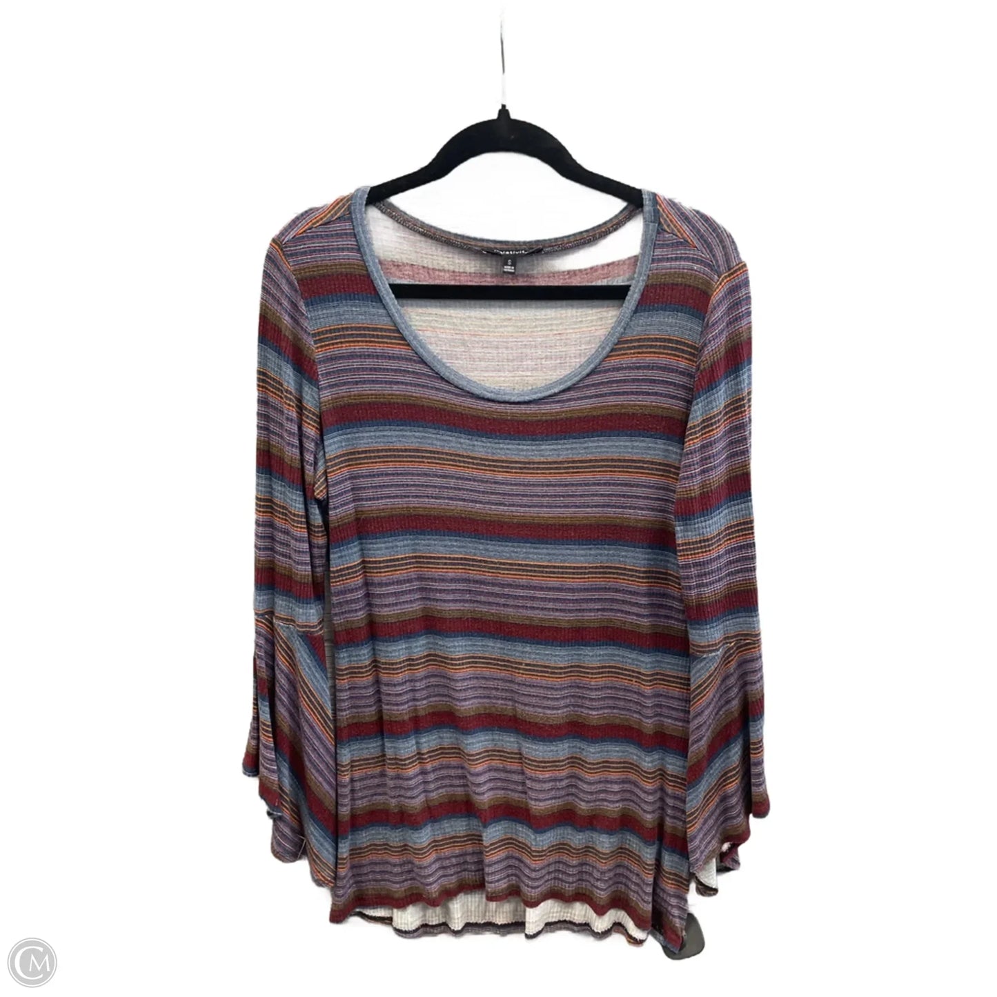 Tunic Long Sleeve By Relativity In Striped Pattern, Size: S
