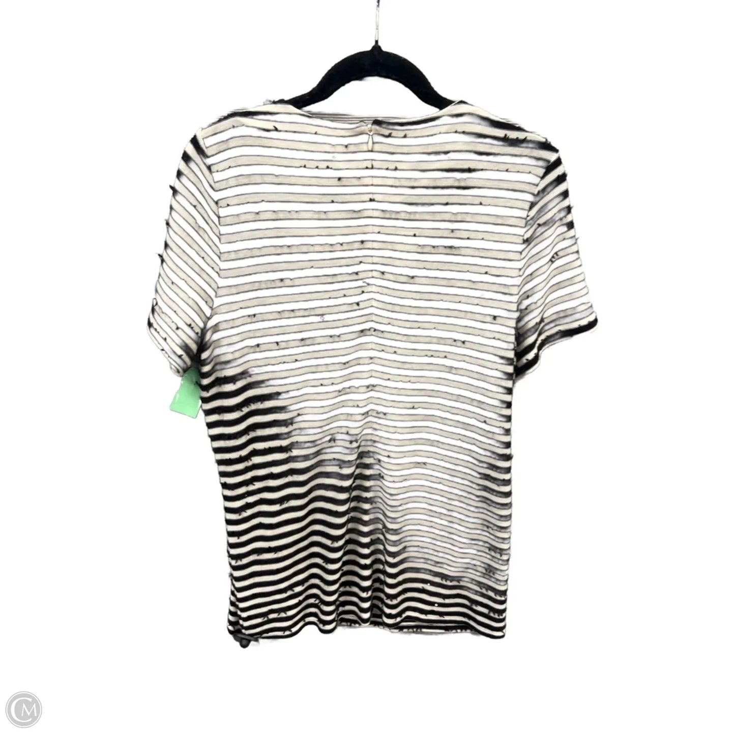 Top Short Sleeve By Talbots In Striped Pattern, Size: Xl