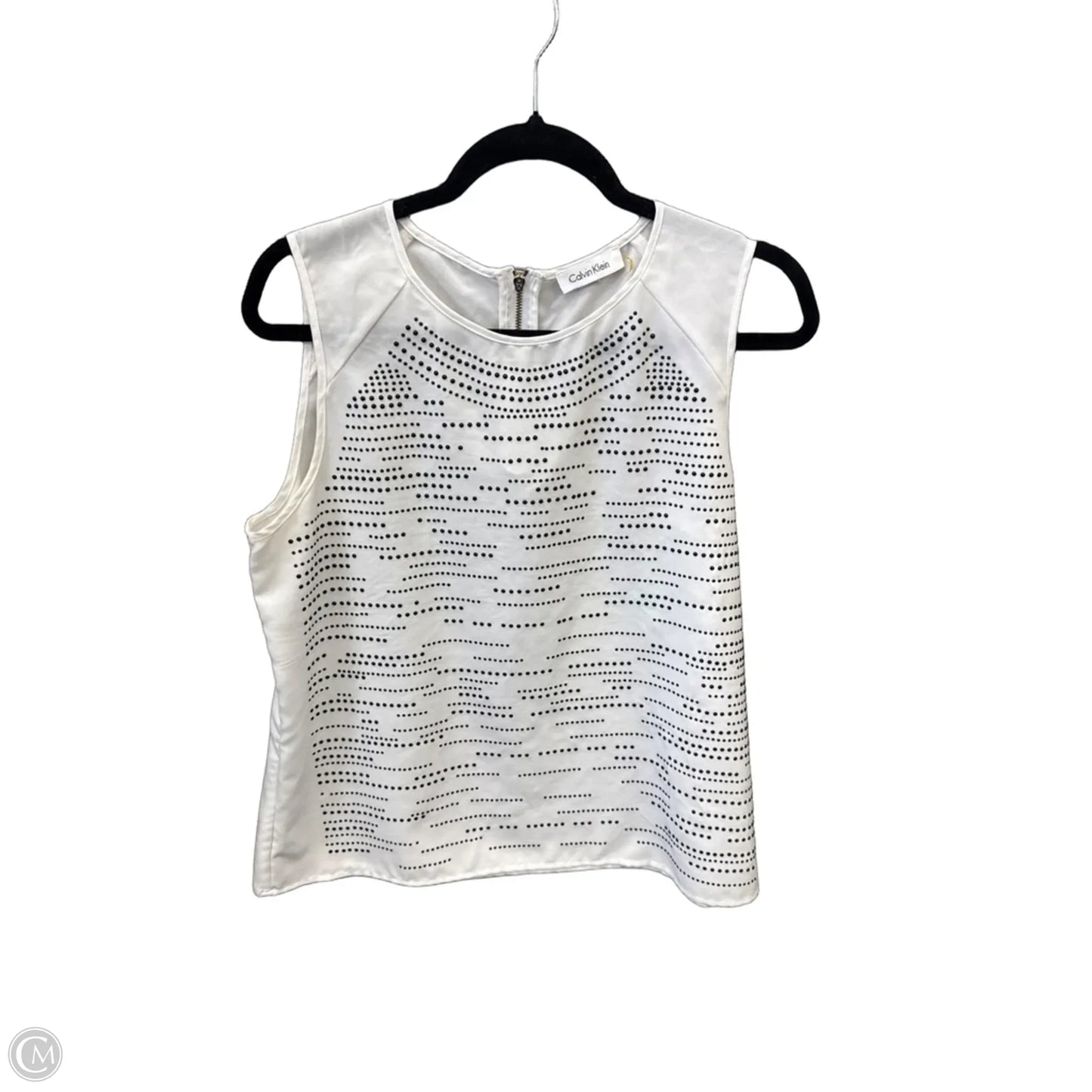 Top Sleeveless By Calvin Klein In White, Size: L