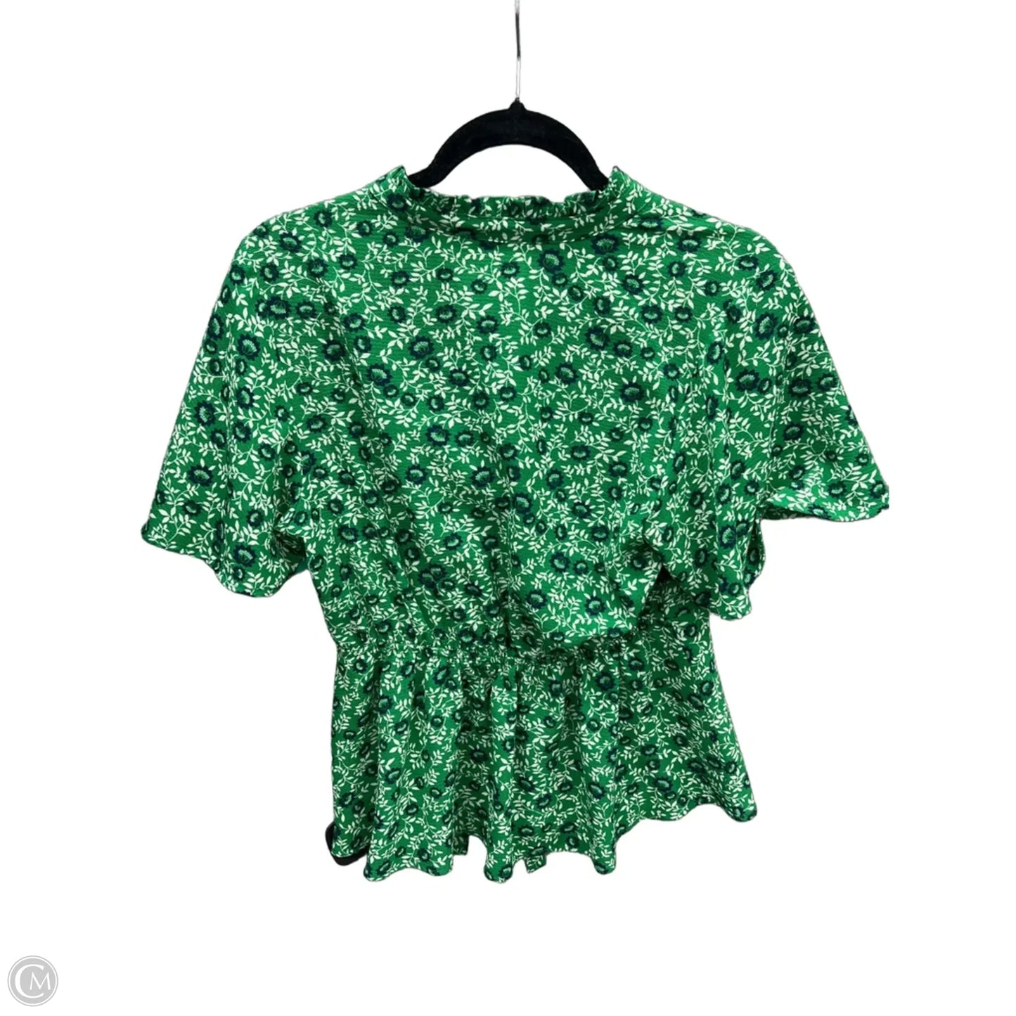 Top Short Sleeve By Monteau In Green, Size: L
