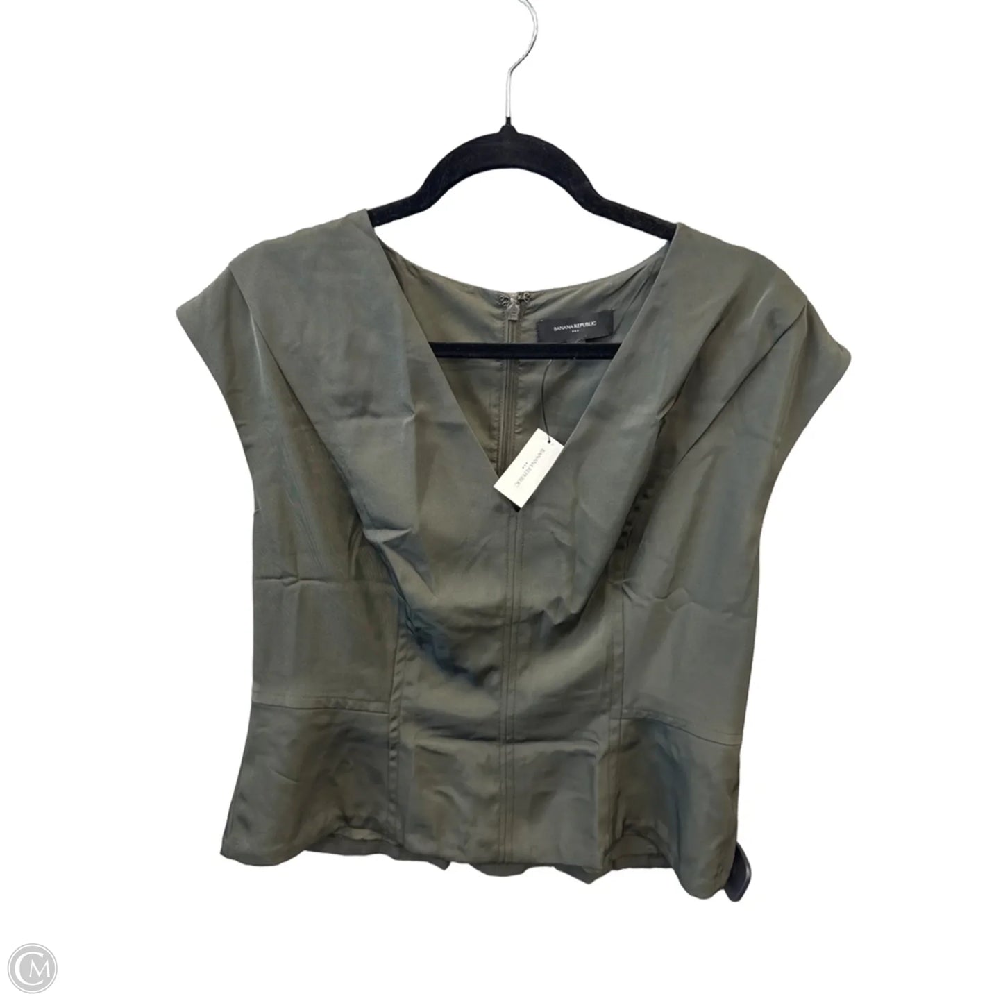 Top Short Sleeve By Banana Republic In Green, Size: Xl