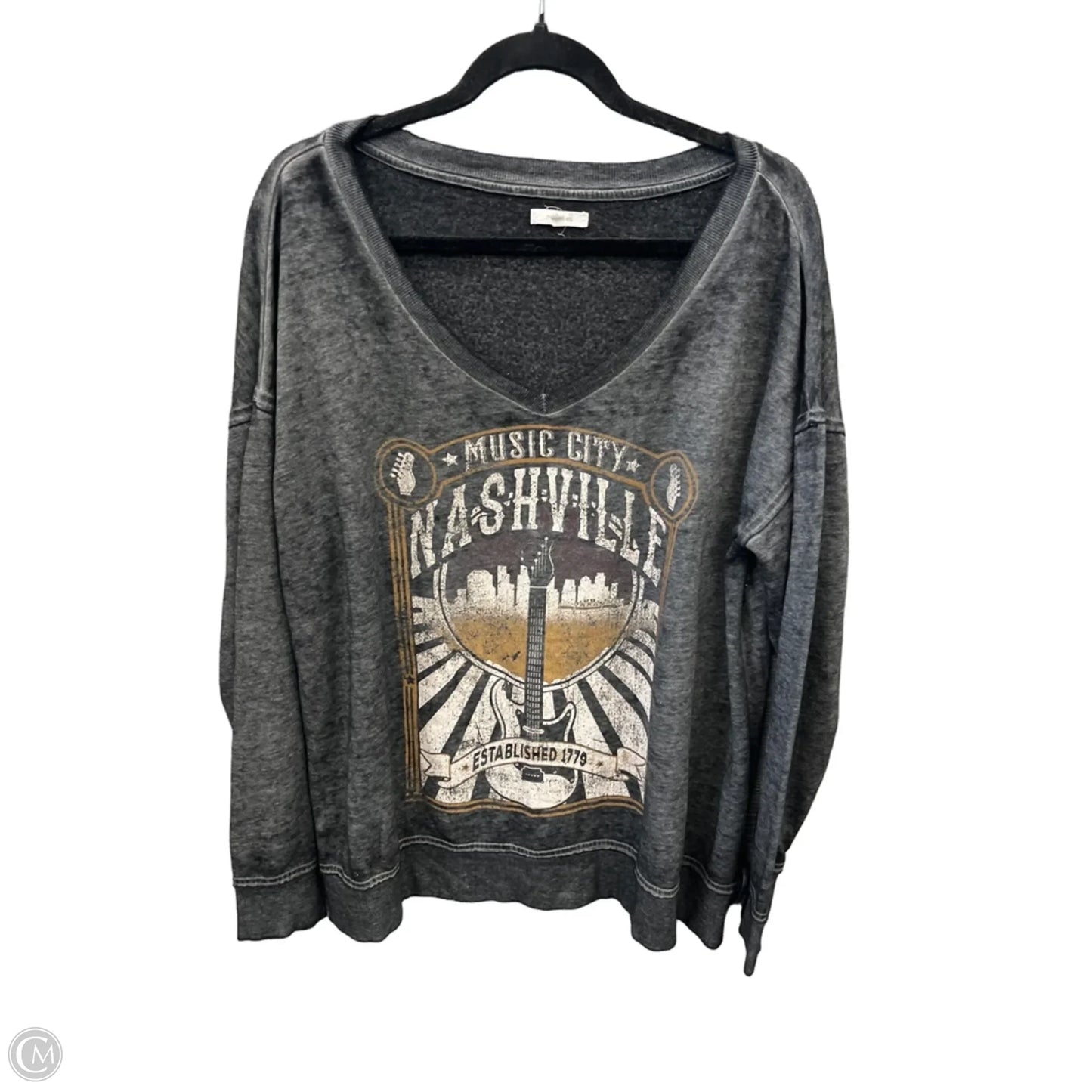 Top Long Sleeve By Maurices In Black, Size: 1x