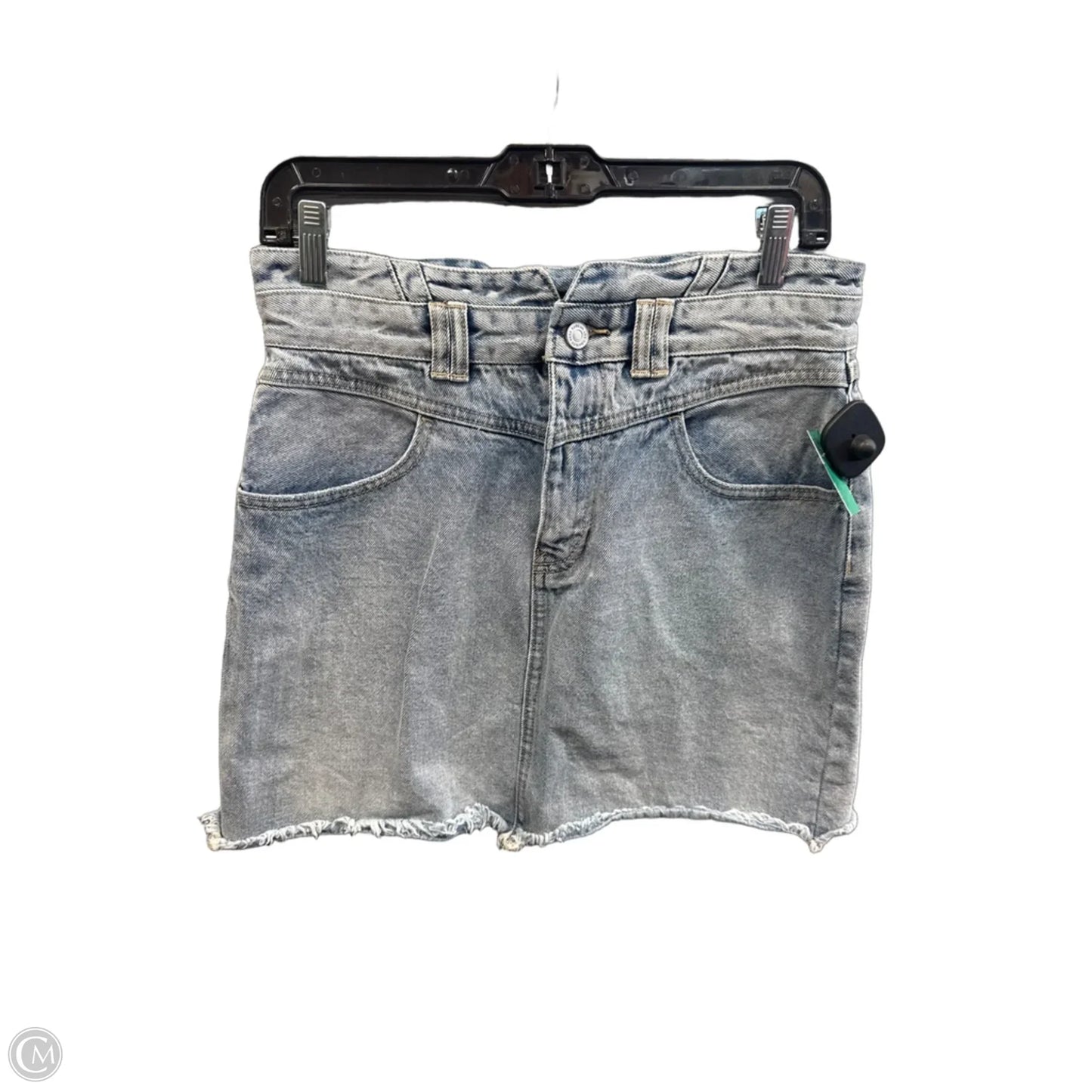 Skirt Mini & Short By Kancan In Blue Denim, Size: 12