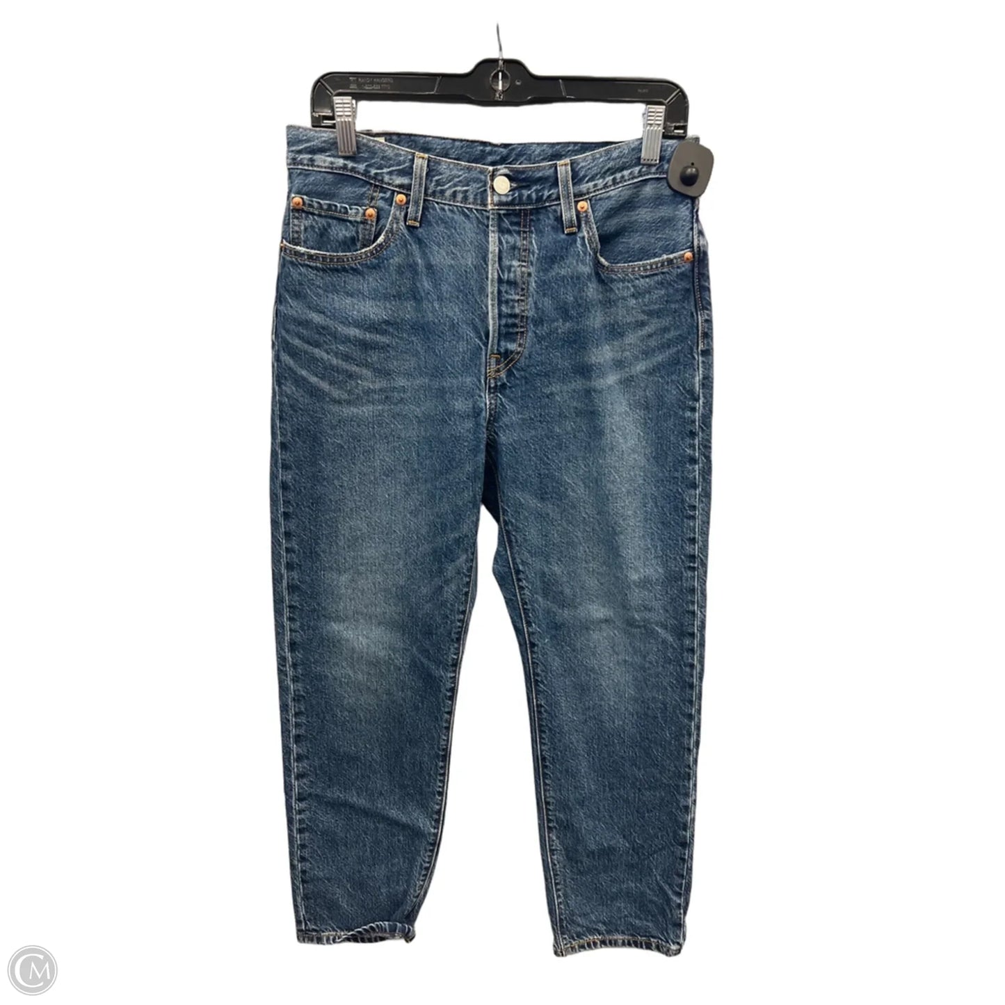 Jeans Straight By Levis In Blue Denim, Size: 8