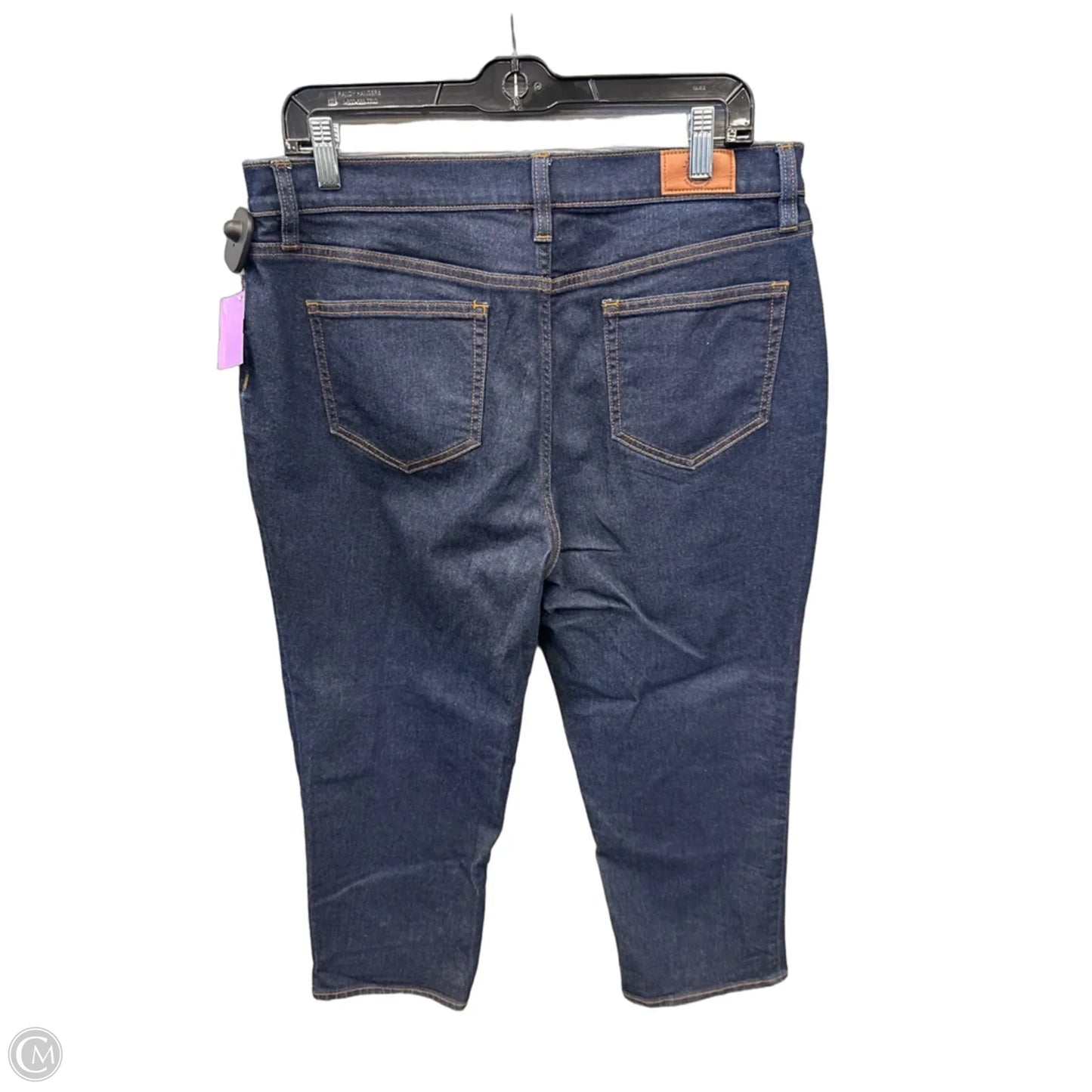 Jeans Straight By Lands End In Blue Denim, Size: 14