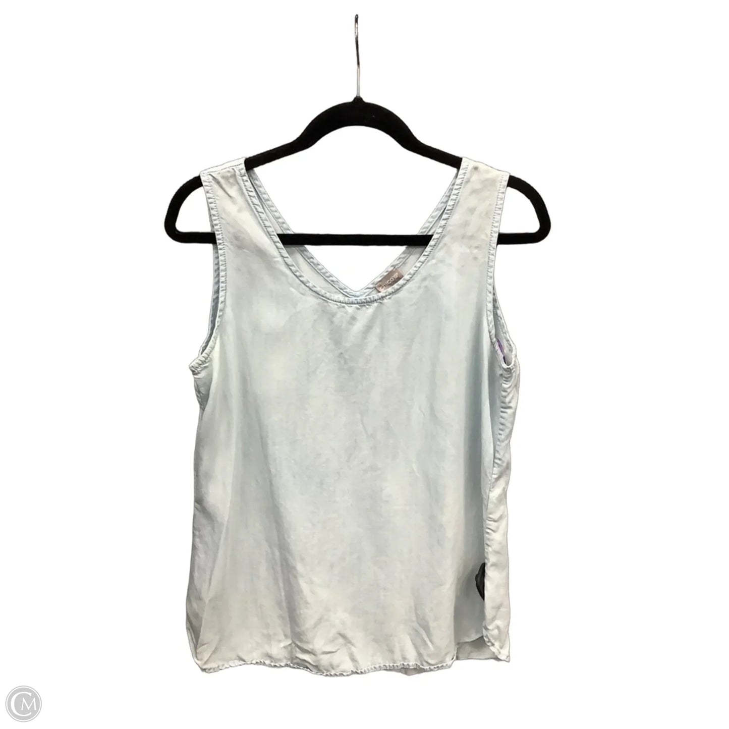 Top Sleeveless By Chicos In Blue, Size: M