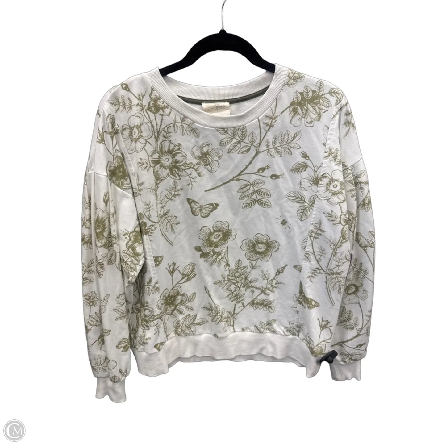 Top Long Sleeve By Umgee In Green & White, Size: S
