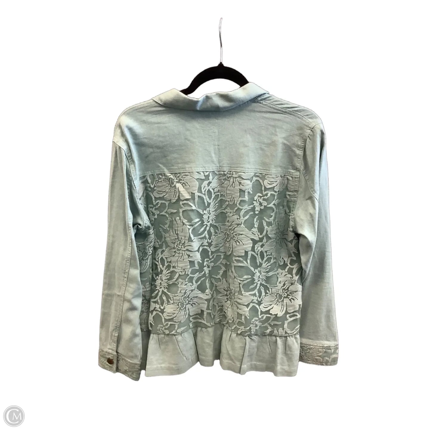 Top Long Sleeve By Simply Noelle In Blue, Size: L