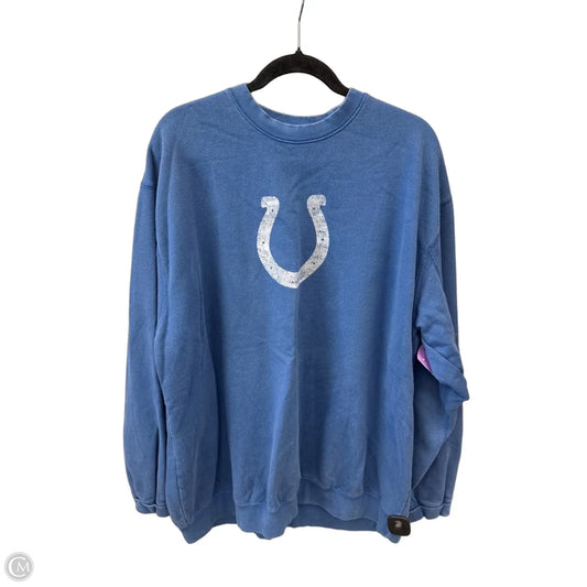 Sweatshirt Crewneck By Clothes Mentor In Blue, Size: 2x