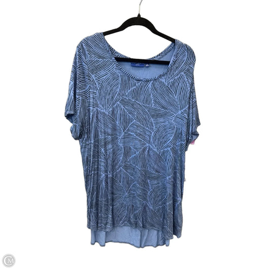 Top Short Sleeve By Apt 9 In Blue, Size: 2x