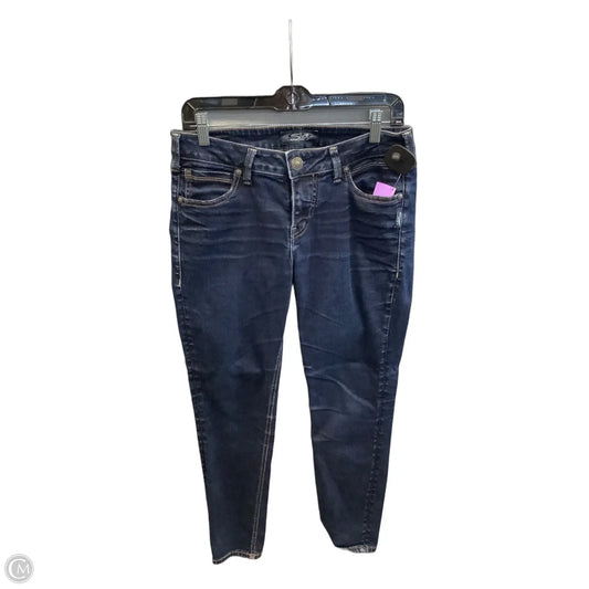 Jeans Skinny By Silver In Blue Denim, Size: 8