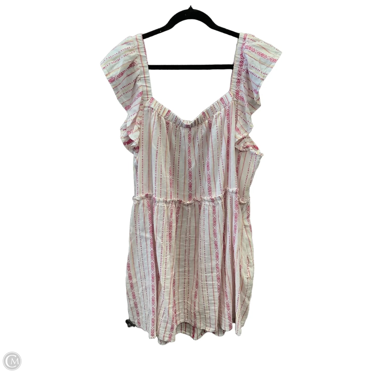 Dress Casual Short By Time And Tru In White, Size: 3x
