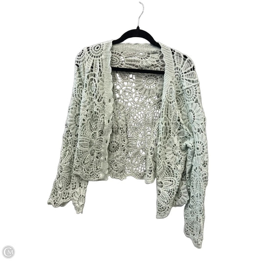 Sweater Cardigan By Shein In Green, Size: Xl