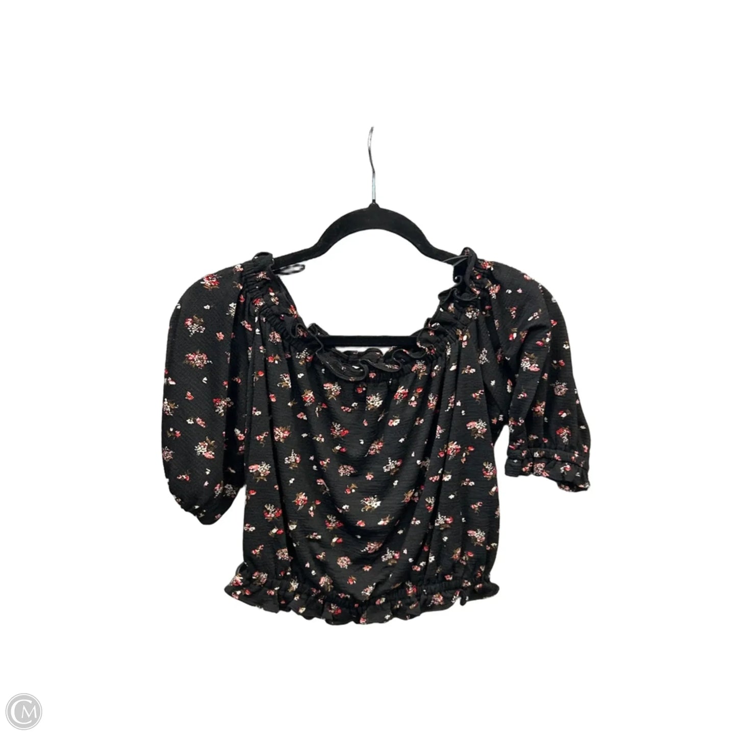 Top Short Sleeve By Express In Black, Size: M