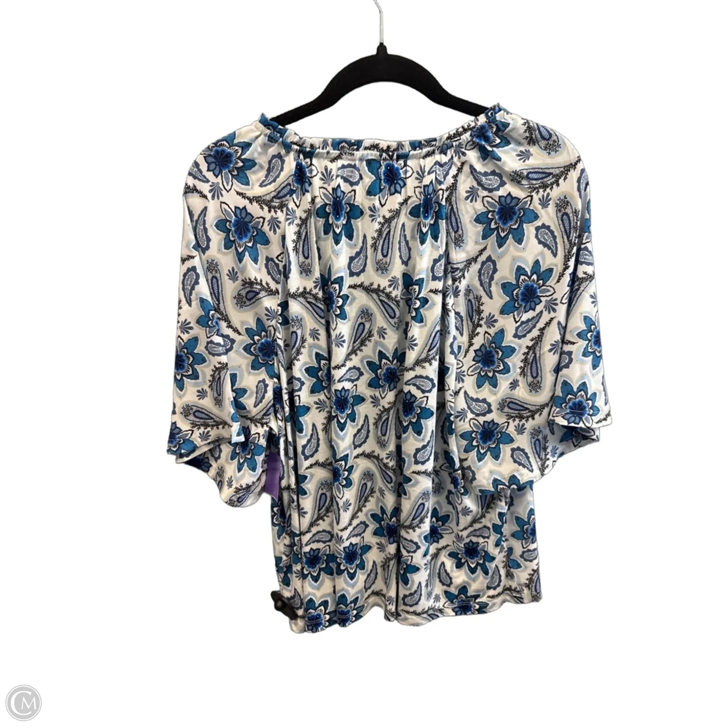 Top Short Sleeve By Loft In Blue, Size: Xl