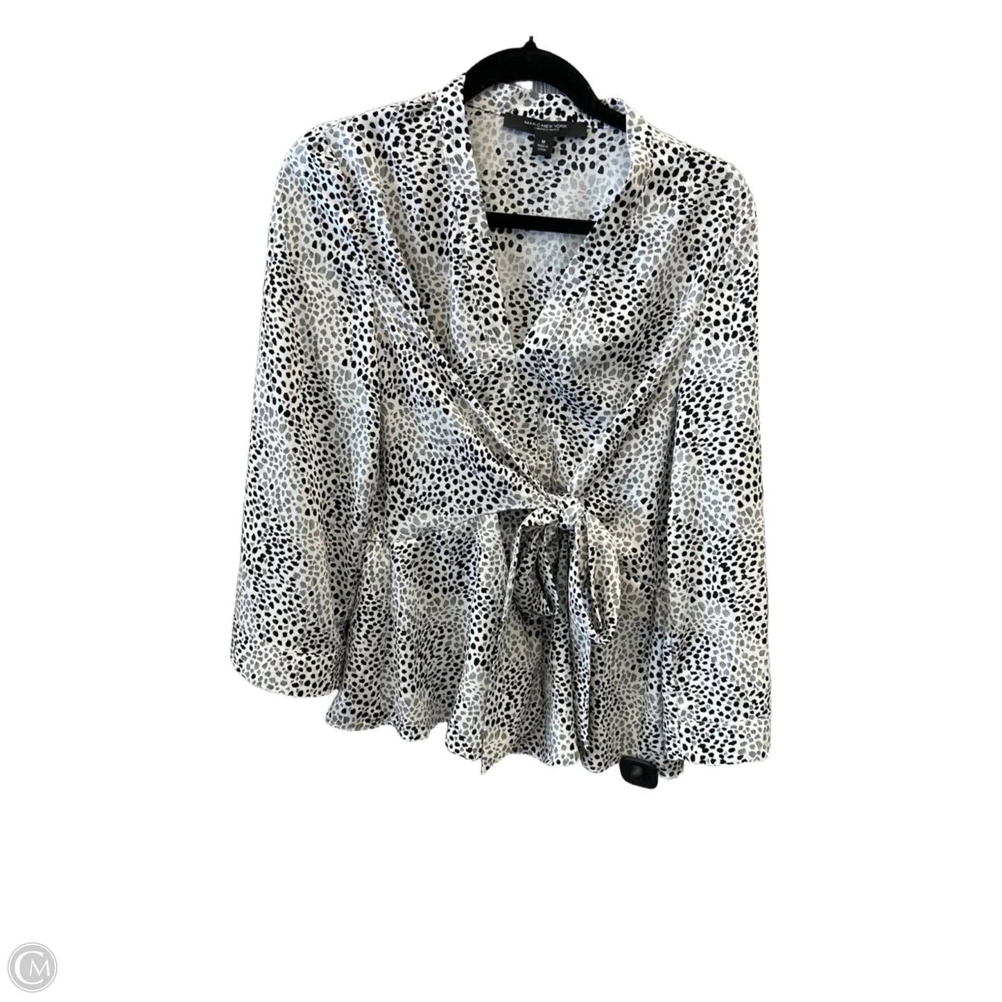 Top Long Sleeve By Marc New York In Black & White, Size: M