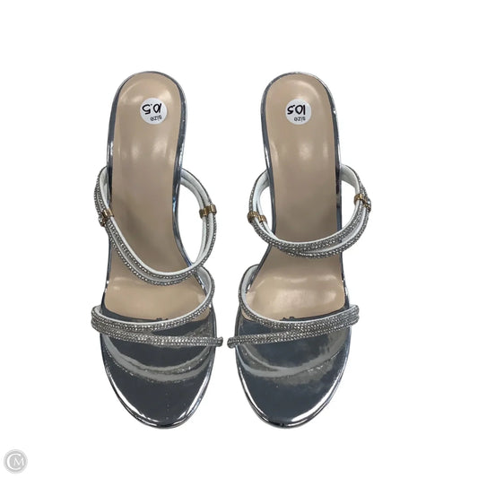 Shoes Heels Stiletto By Clothes Mentor In Silver, Size: 10.5