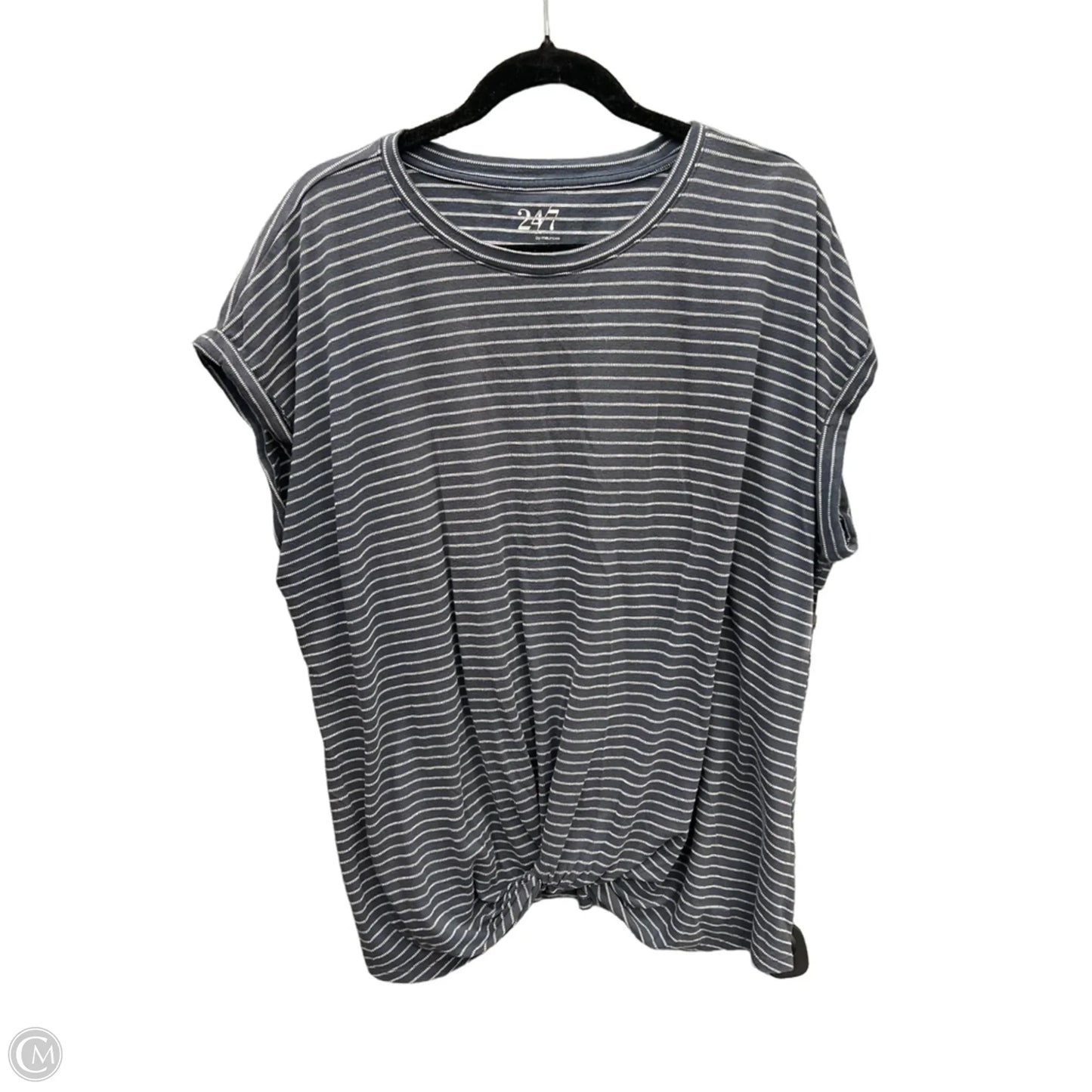 Top Short Sleeve By Maurices In Blue, Size: 2x