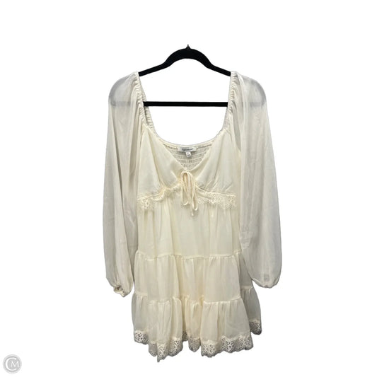 Dress Casual Short By Francesca’s In Cream, Size: L