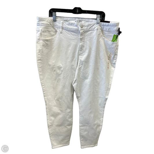 Jeans Skinny By Ava & Viv In White, Size: 20