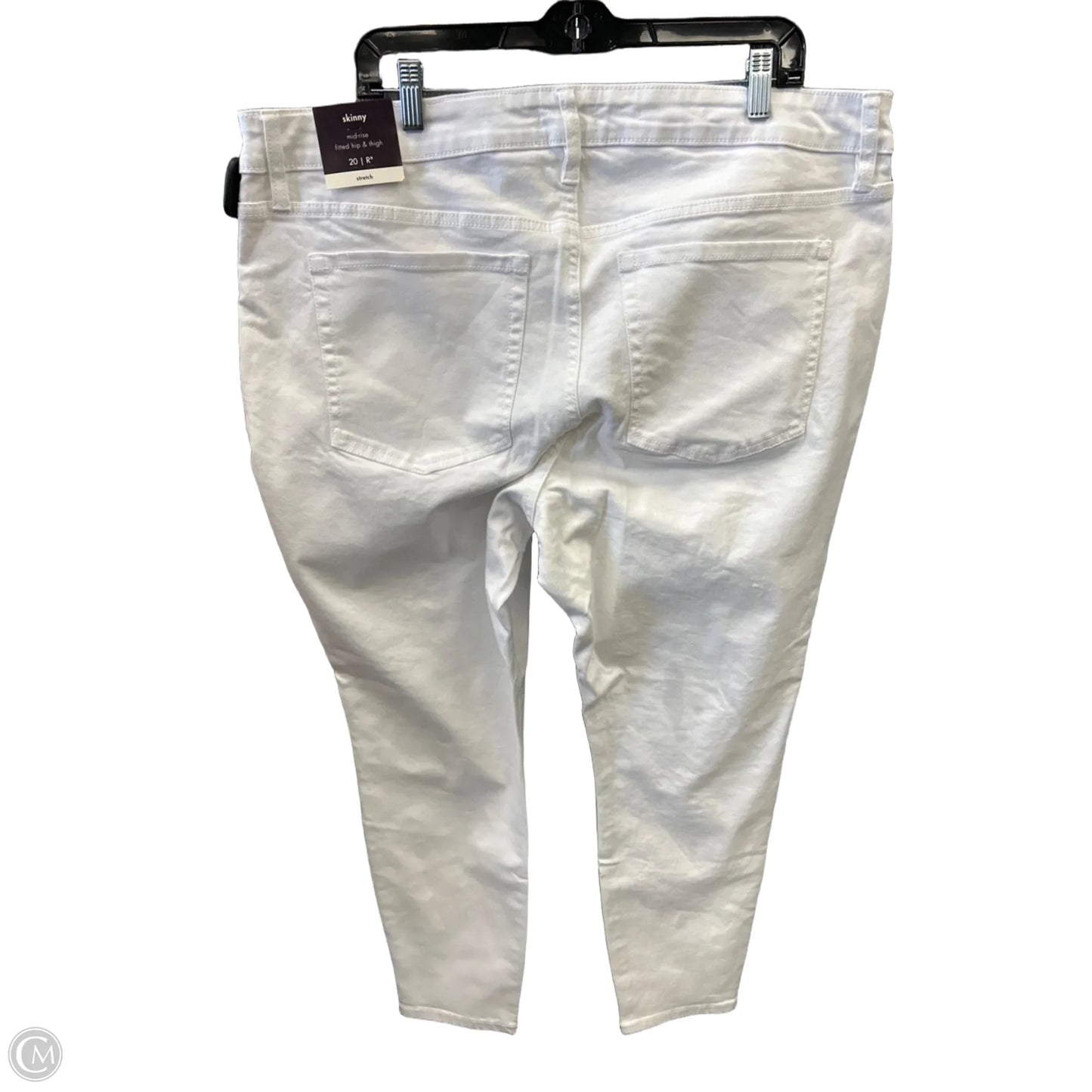 Jeans Skinny By Ava & Viv In White, Size: 20