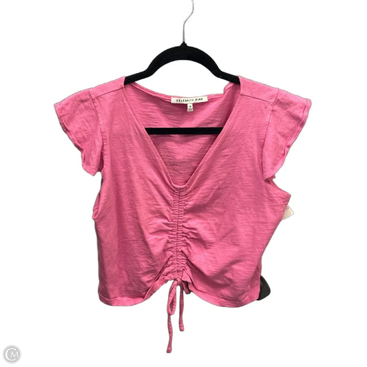 Top Short Sleeve By Celebrity Pink In Pink, Size: M