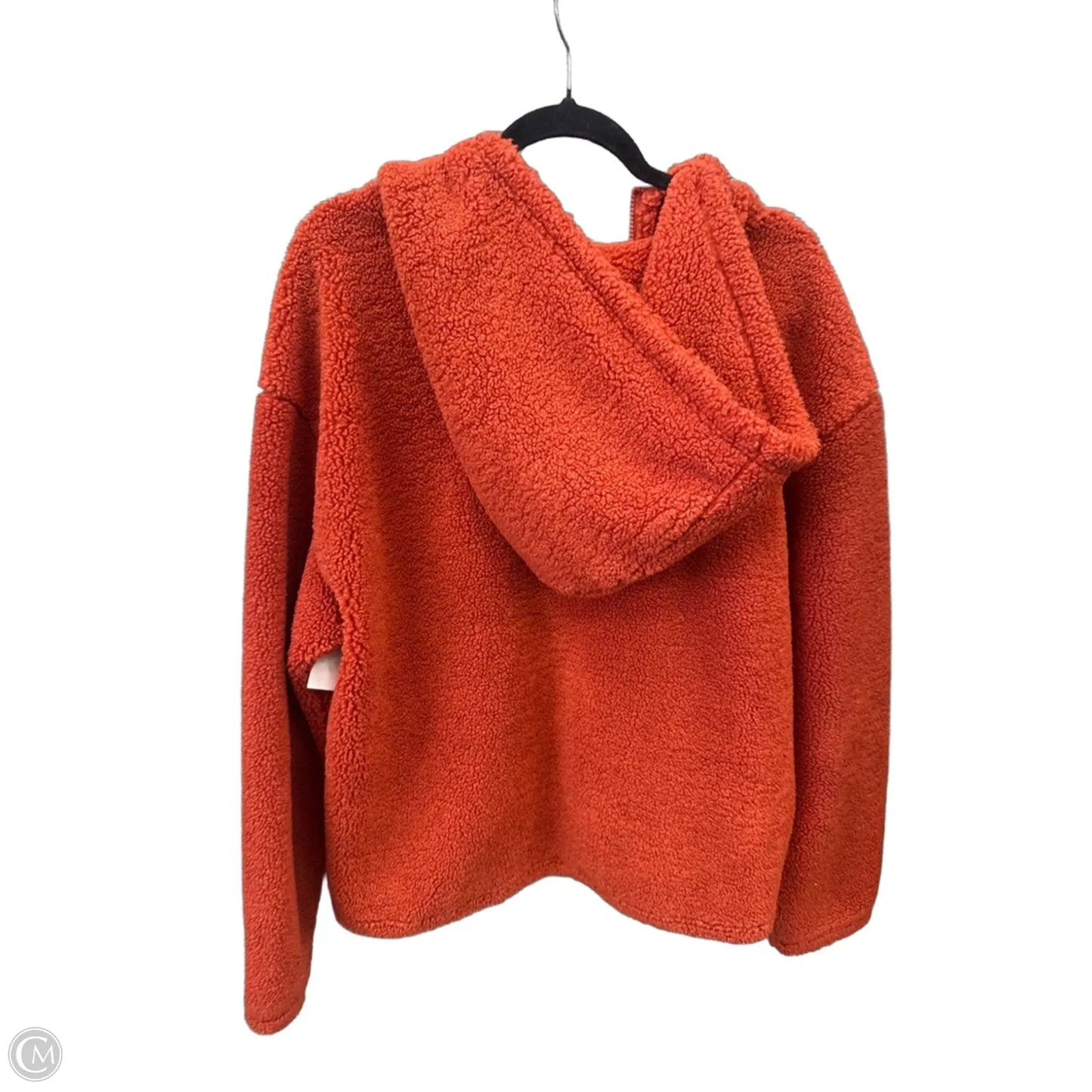 Jacket Faux Fur & Sherpa By Clothes Mentor In Orange, Size: L