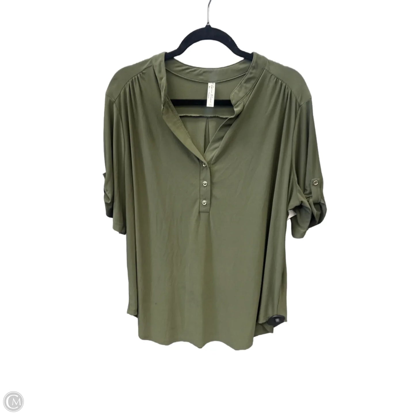 Top Short Sleeve By Clothes Mentor In Green, Size: 2x