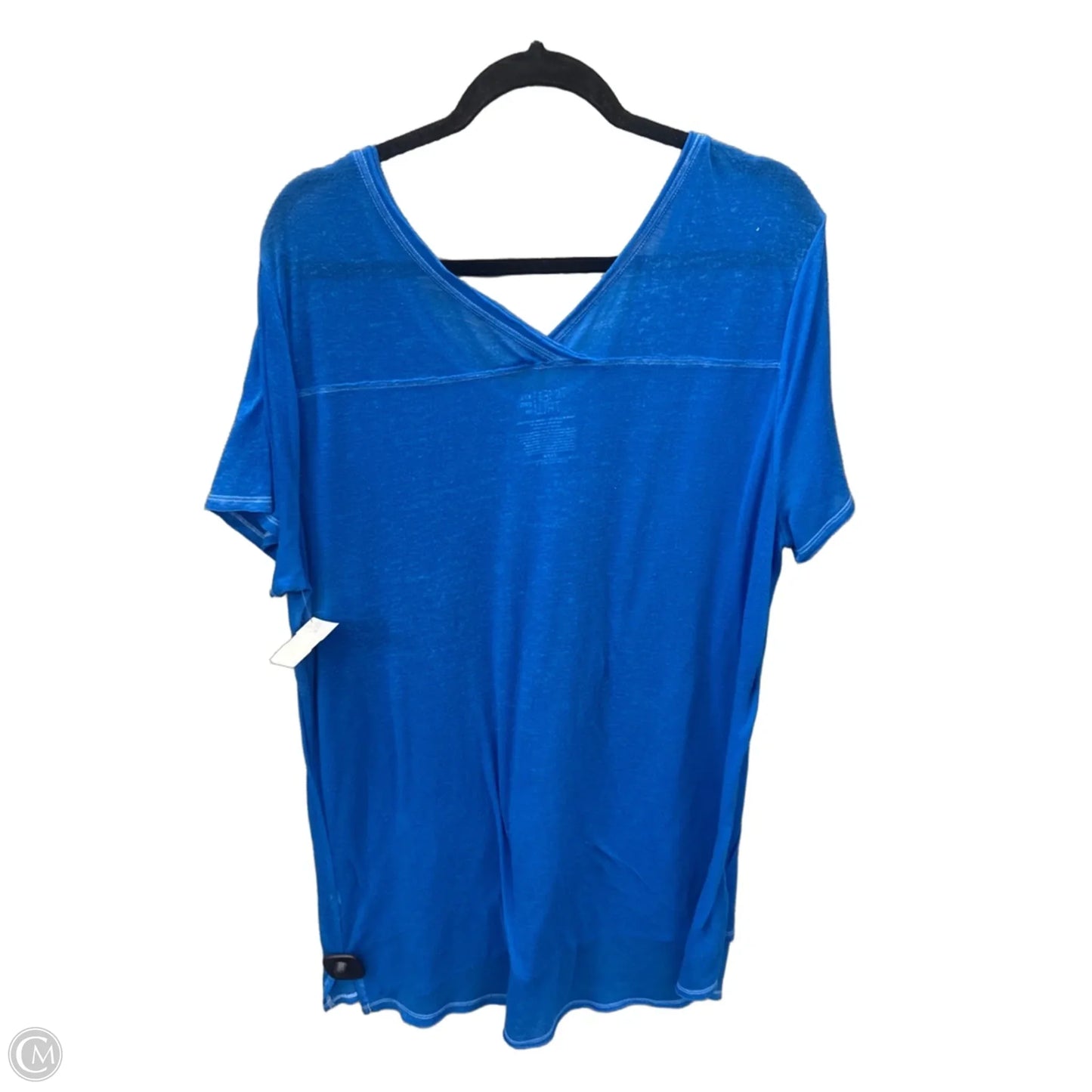 Top Short Sleeve By Time And Tru In Blue, Size: Xxl