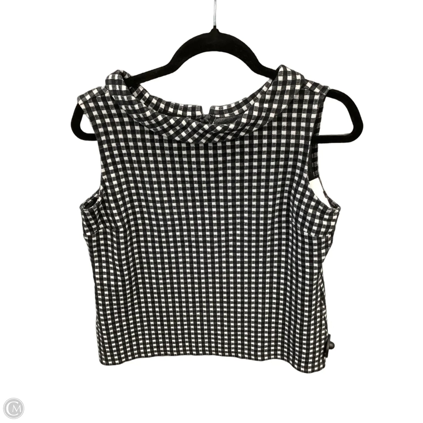 Top Sleeveless By Talbots In Plaid Pattern, Size: M
