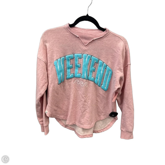 Top Long Sleeve By Simply Southern In Pink, Size: S