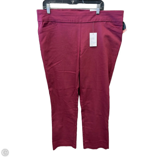 Pants Dress By Croft And Barrow In Red, Size: 18