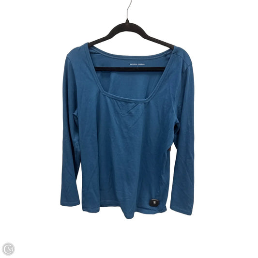 Top Long Sleeve Basic By Universal Standard In Blue, Size: Xl