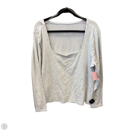 Top Long Sleeve By Ultra Flirt In Grey, Size: 3x