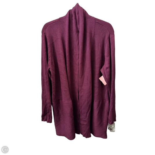 Cardigan By Jm Collections In Purple, Size: 2x