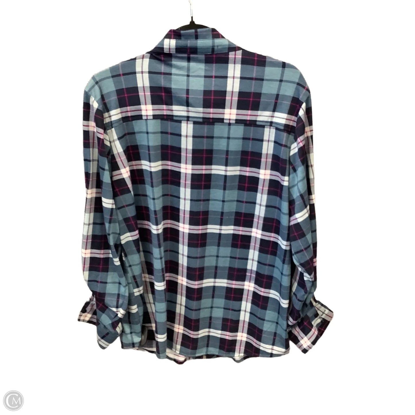 Top Long Sleeve By G Collection In Blue & Pink, Size: 1x